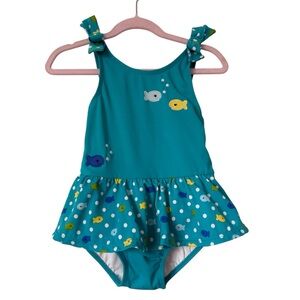 Gymboree Bathing Suit Skirted one-piece Sea Splash 3T